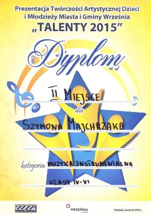 dyplom Szymon Talenty 2015