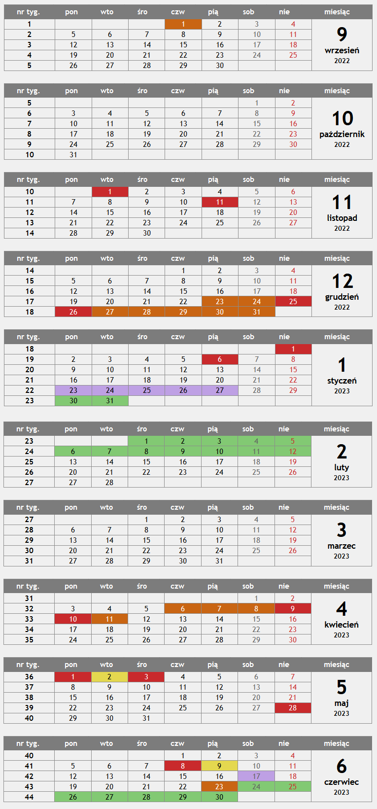 Kalendarz roku szkolnego 2022_2023
